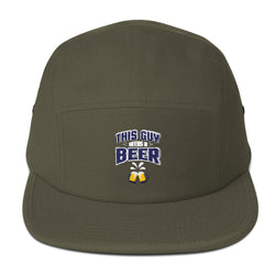 This guy Needs a Beer Five Panel Cap - Clothing Dock Express - Clothing Dock Express